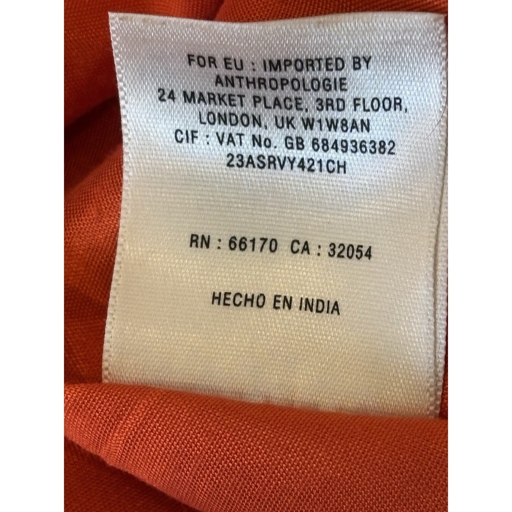 Meadow Rue Anthropologie Floral Mesh Shift Dress Size 0 Orange Romantic Feminine - Picture 11 of 14